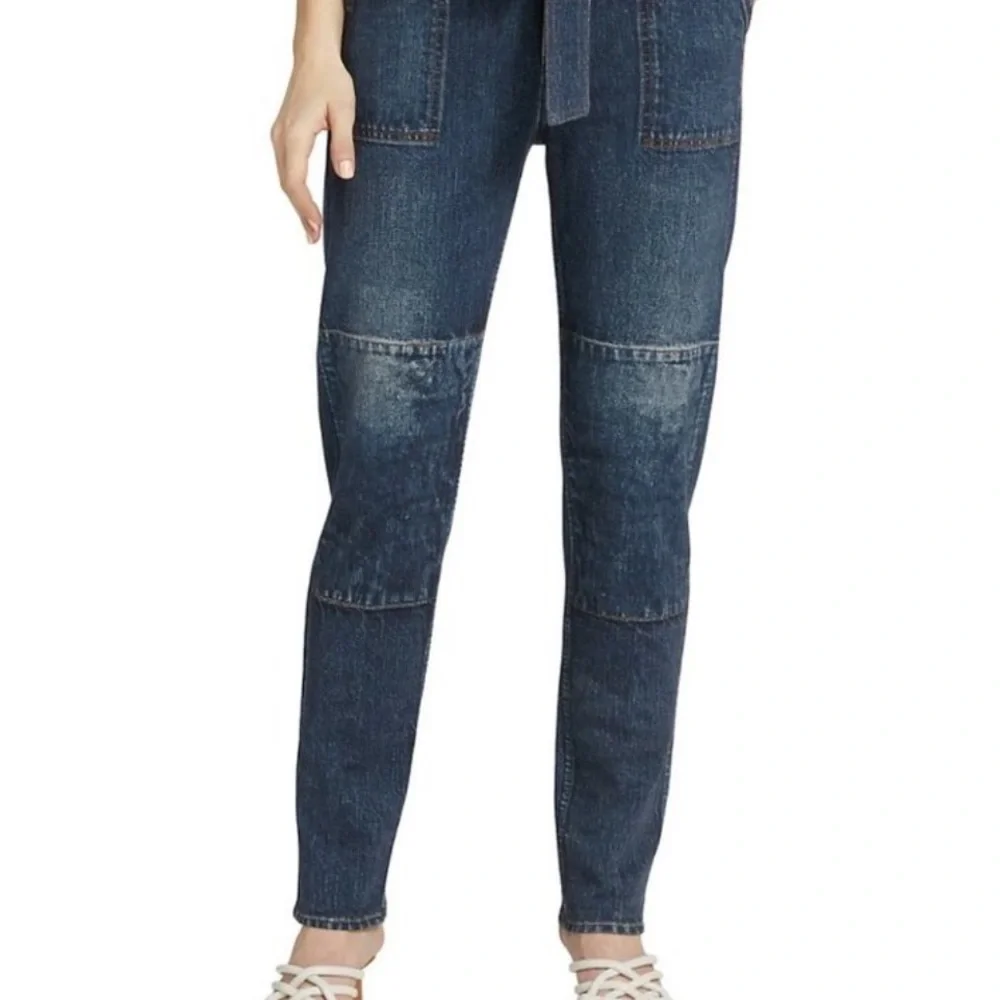 rag & bone XXS Miramar High Rise Blue Jeans soft sweatpants print - Picture 3 of 5